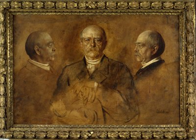 Príncipe Otto von Bismarck, 1884 (óleo sobre papel) de Franz Seraph von Lenbach